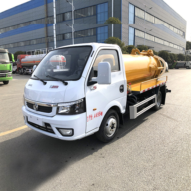 Dongfeng new o used cheap price small 2000 liters 4*2 vacuum pump mini sewage suction truck