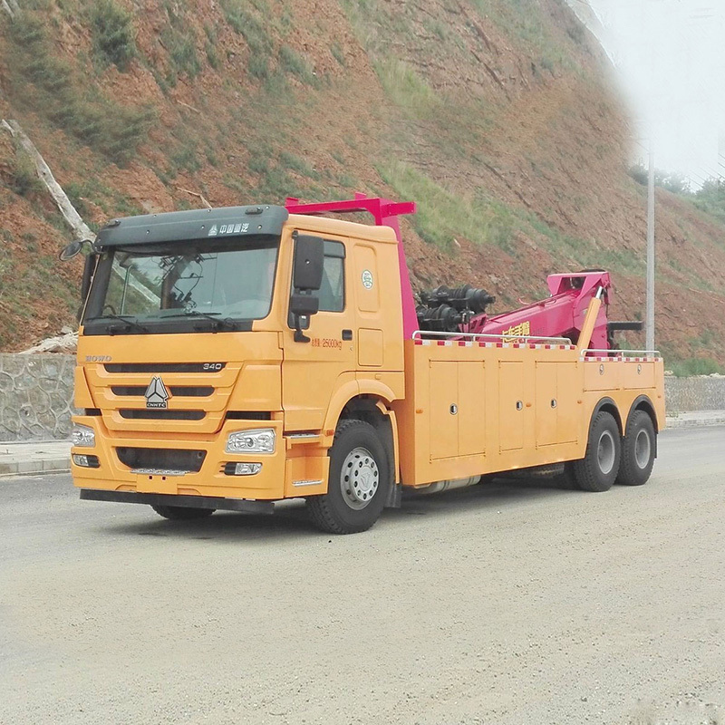 SINOTRUK new or used 6*4 20 ton tow truck with crane wrecker truck for road rescue