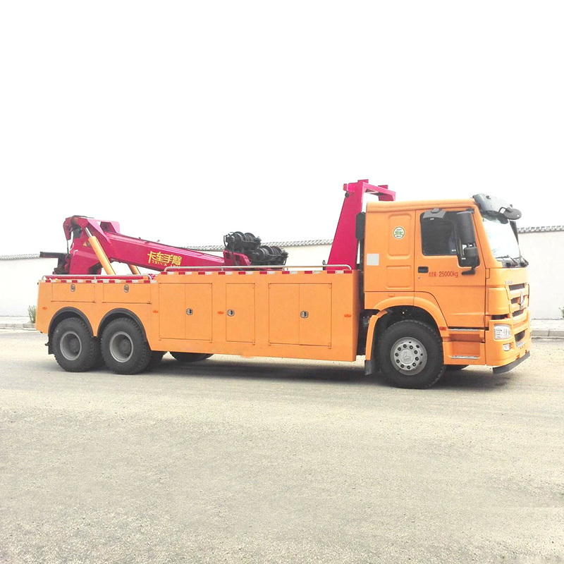 SINOTRUK new or used 6*4 20 ton tow truck with crane wrecker truck for road rescue