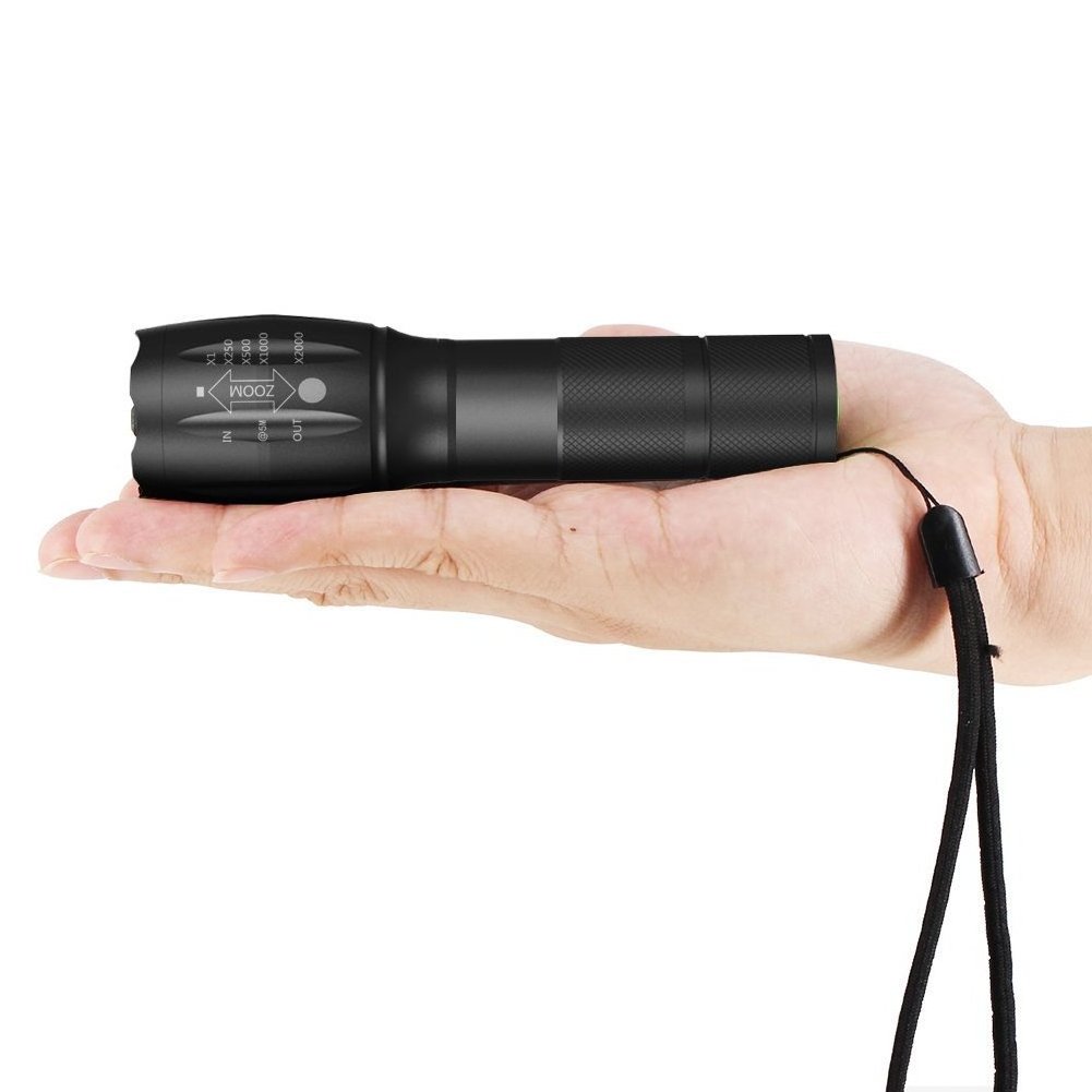 High Power Camp Waterproof Flash Light Set Powerful Rechargeable Battery Tactical Torch Flashlights