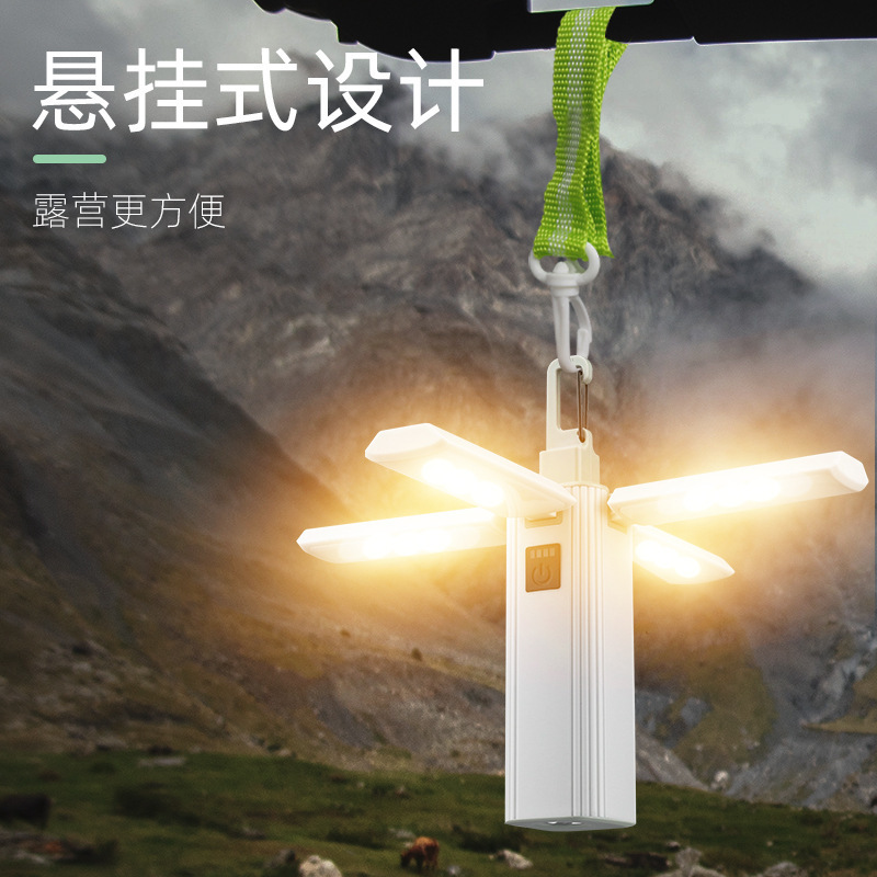 Hanging Camping Desk Lamp Multifunctional Ultralight Outdoor Rechargeable Usb Portable Led Foldable Lantern Table Light