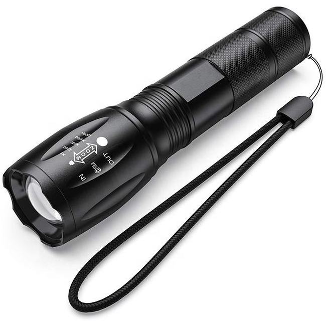 High Power Camp Waterproof Flash Light Set Powerful Rechargeable Battery Tactical Torch Flashlights