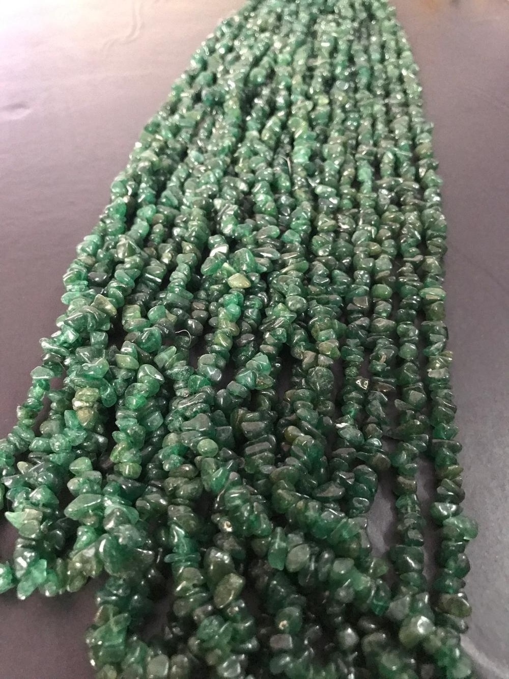 Natural Green Jade Beads Uncut Chipped Beads