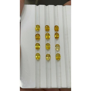 Best Quality Yellow Sapphire Stones Loose Calibrated Oval Cut Yellow Sapphires Gem Stone Price Loose