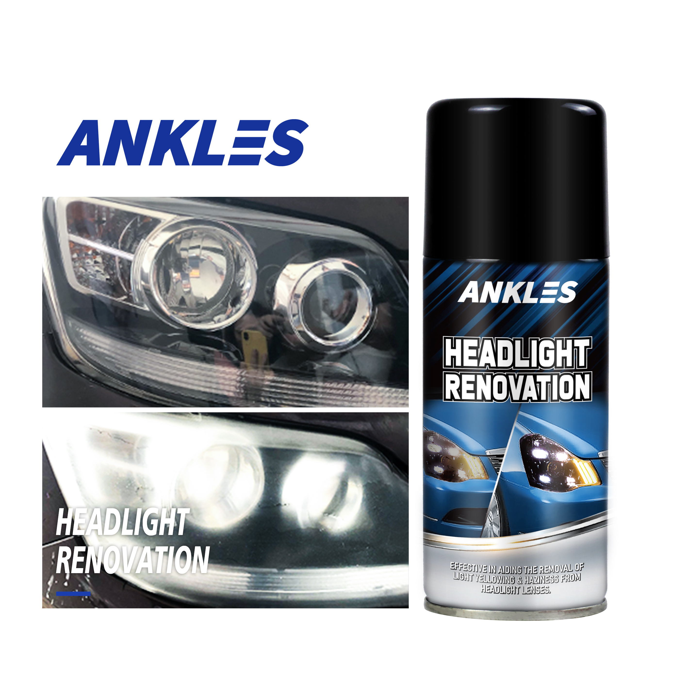 ANKLES Best Seller Car Care Renew Liquid Plastic Lamp Lens Cleaner & Polish Car Headlight Restoration Kit