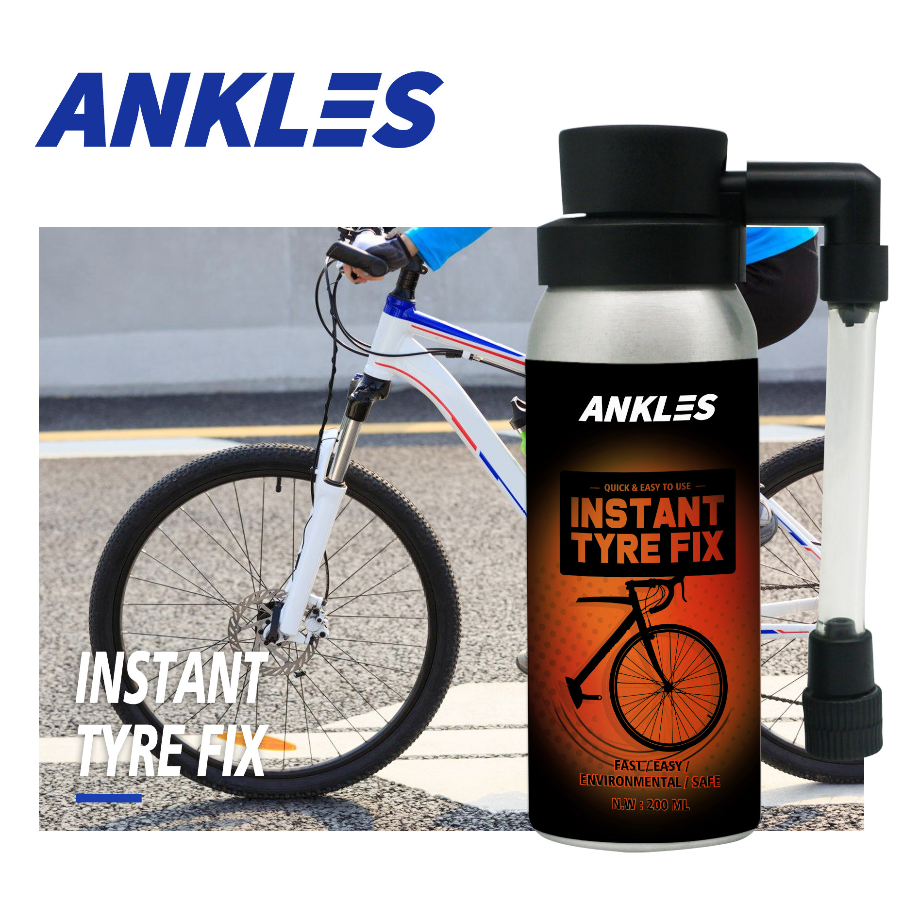 ANKLES wholesale Car Care 200ml tubeless stan tire sealant slime bike tyre sealant