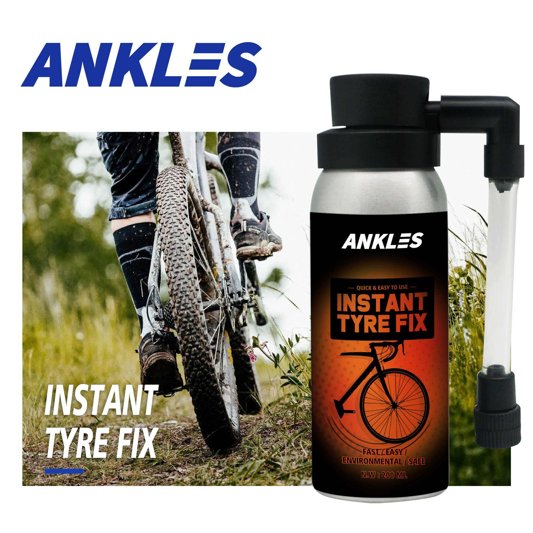 ANKLES wholesale Car Care 200ml tubeless stan tire sealant slime bike tyre sealant