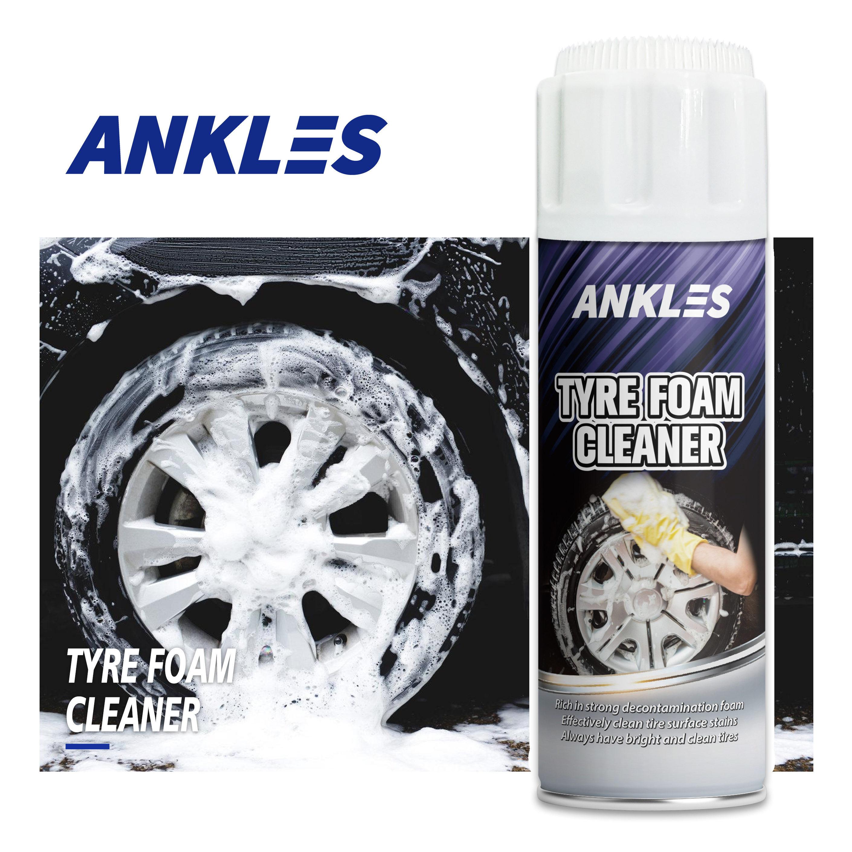 ANKLES high quality 500ml strong cleaning alloy wheel rim cleaner car cleaner spray alloy wheel cleaner