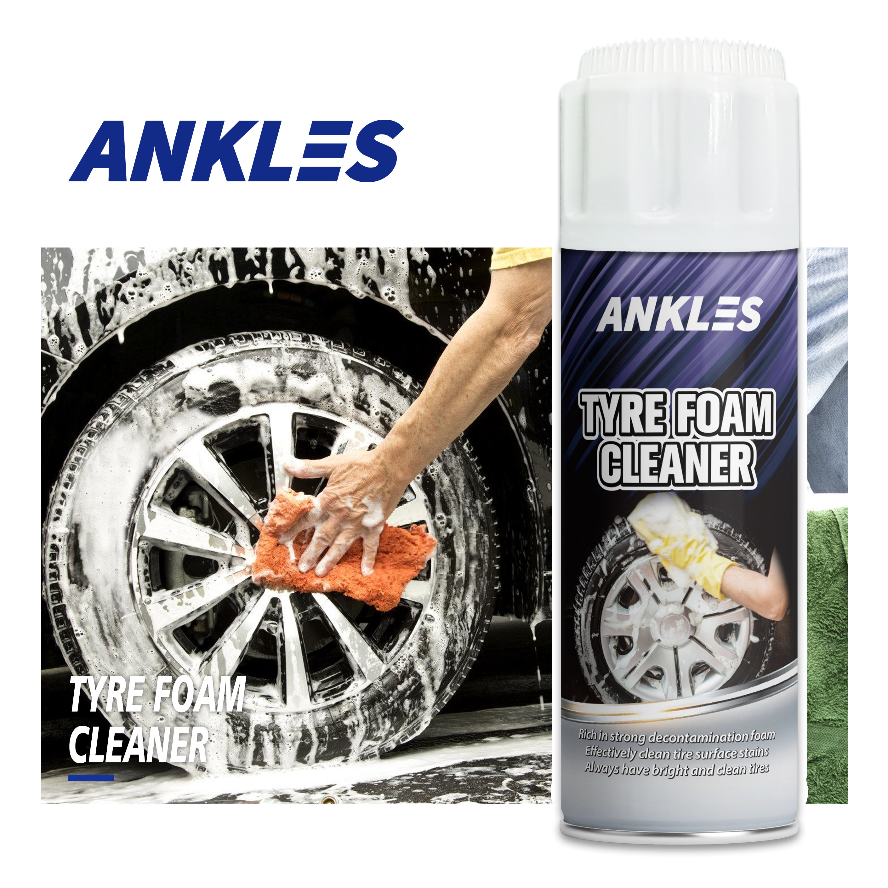 ANKLES high quality 500ml strong cleaning alloy wheel rim cleaner car cleaner spray alloy wheel cleaner