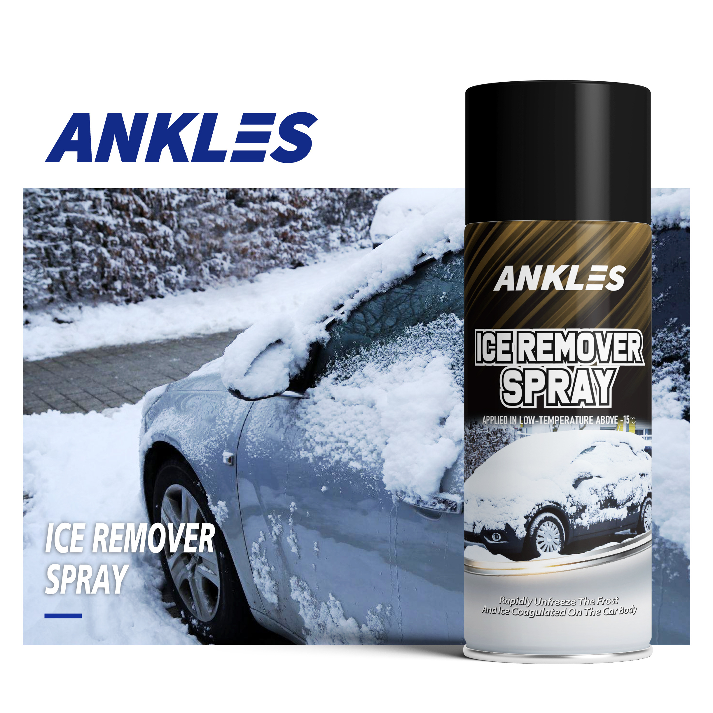 ANKLES OEM/ODM Wholesale Car Care 450ml Car Windshield Melt Ice Window Glass Snow De-Icer Ice Remover Spray