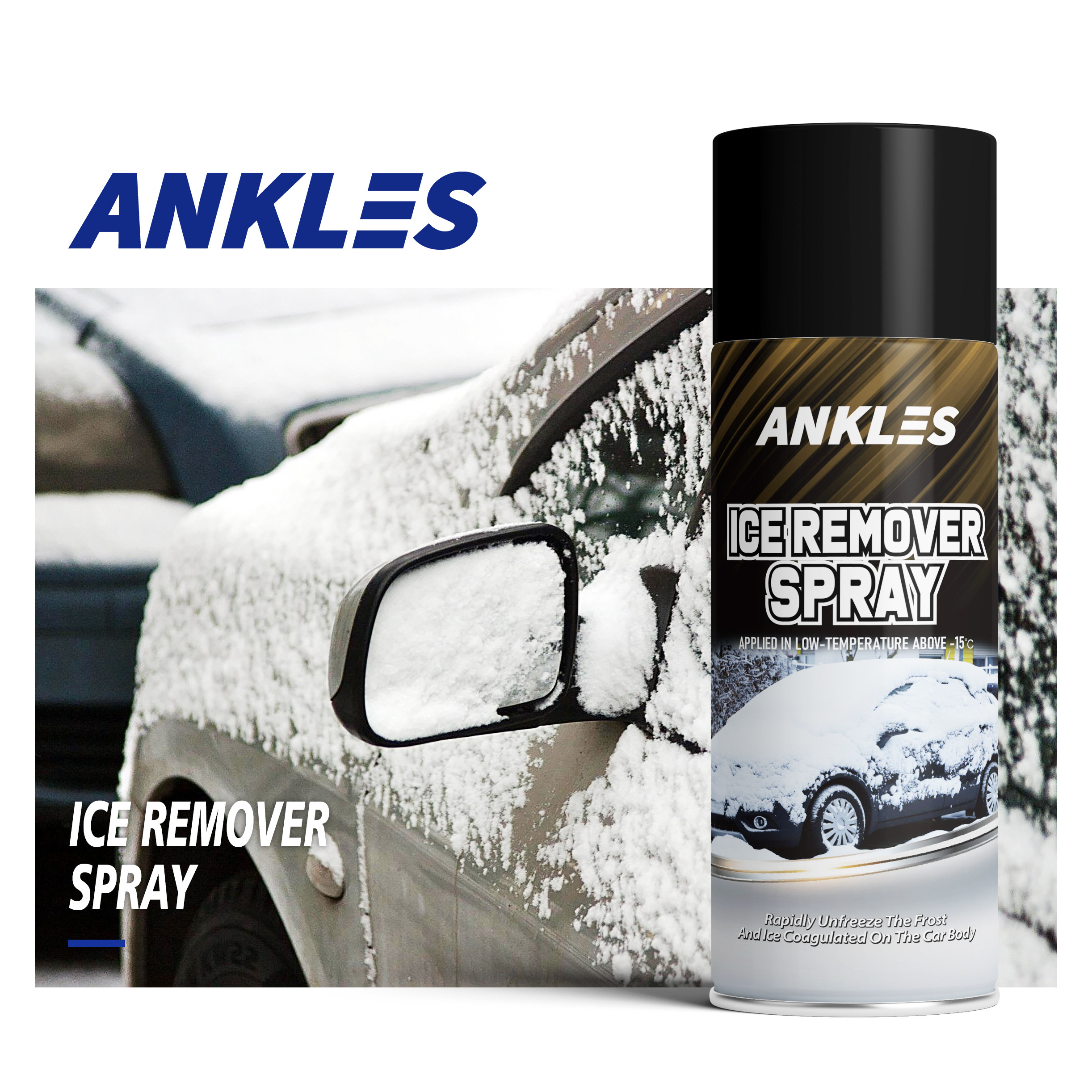 ANKLES OEM/ODM Wholesale Car Care 450ml Car Windshield Melt Ice Window Glass Snow De-Icer Ice Remover Spray