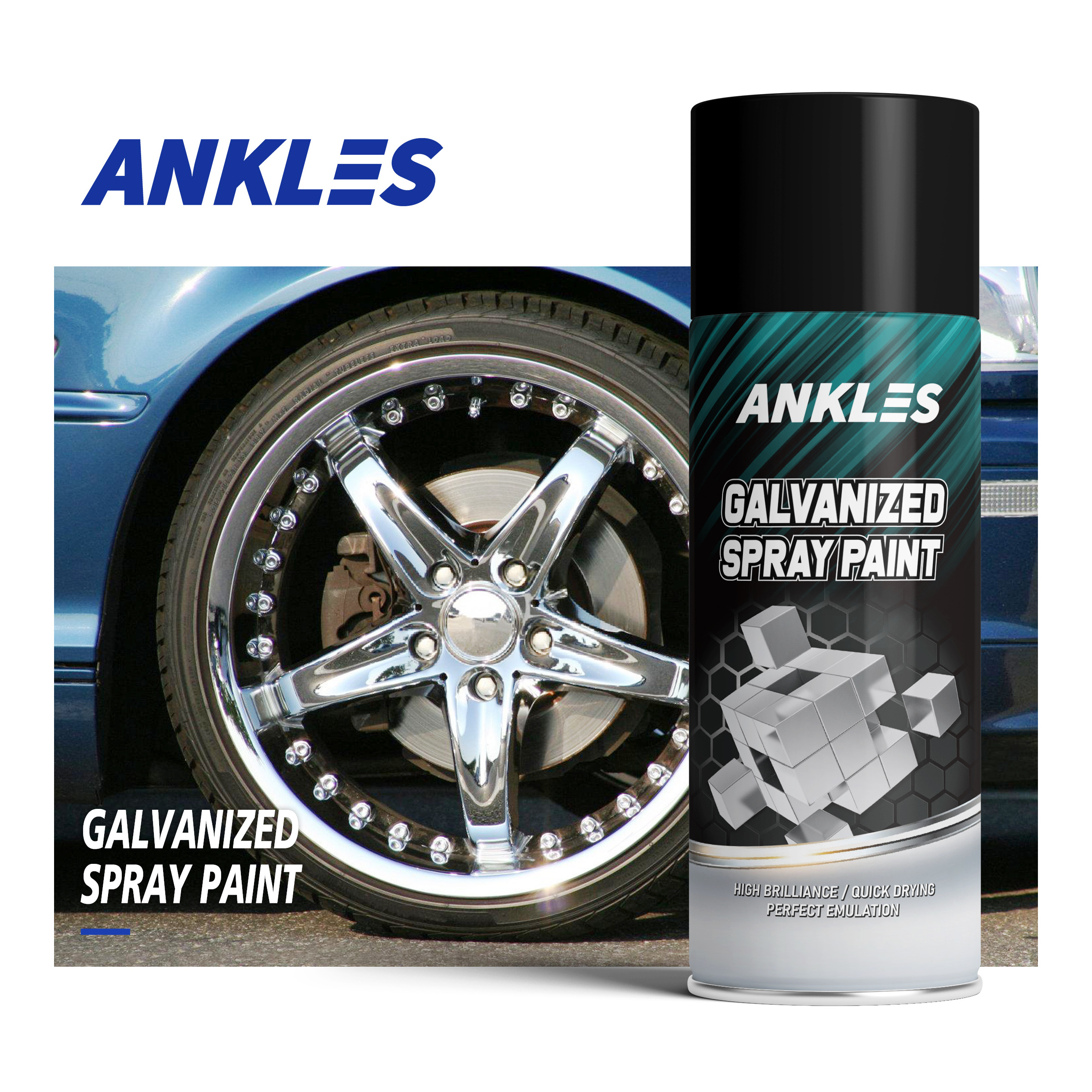 ANKLES 450ml high quality chrome silver coating paint spray paint aerosol cold galvanizing aerosol spray paint