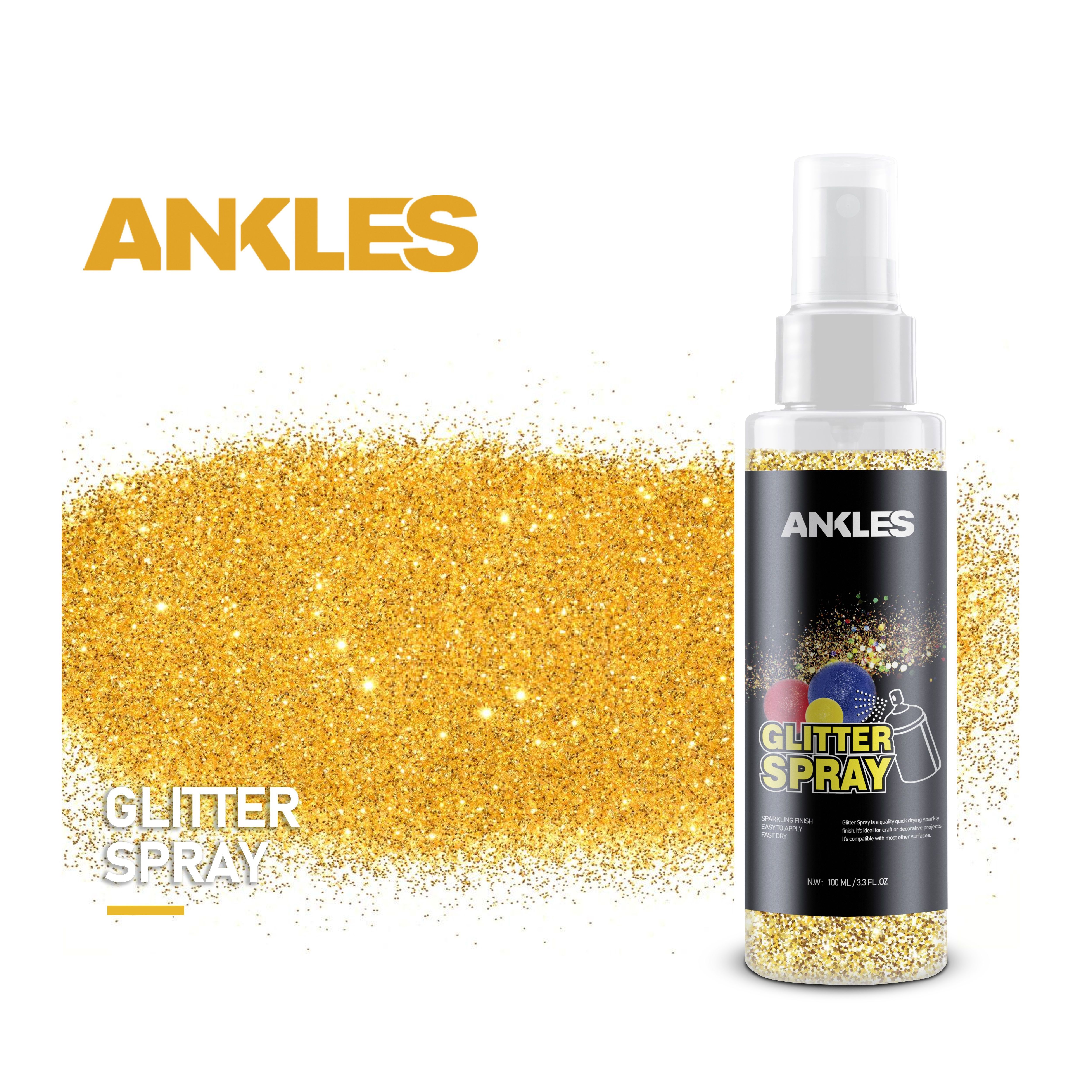 ANKLES 100ml  Multi Color Glitter Spray Paint for Crafts