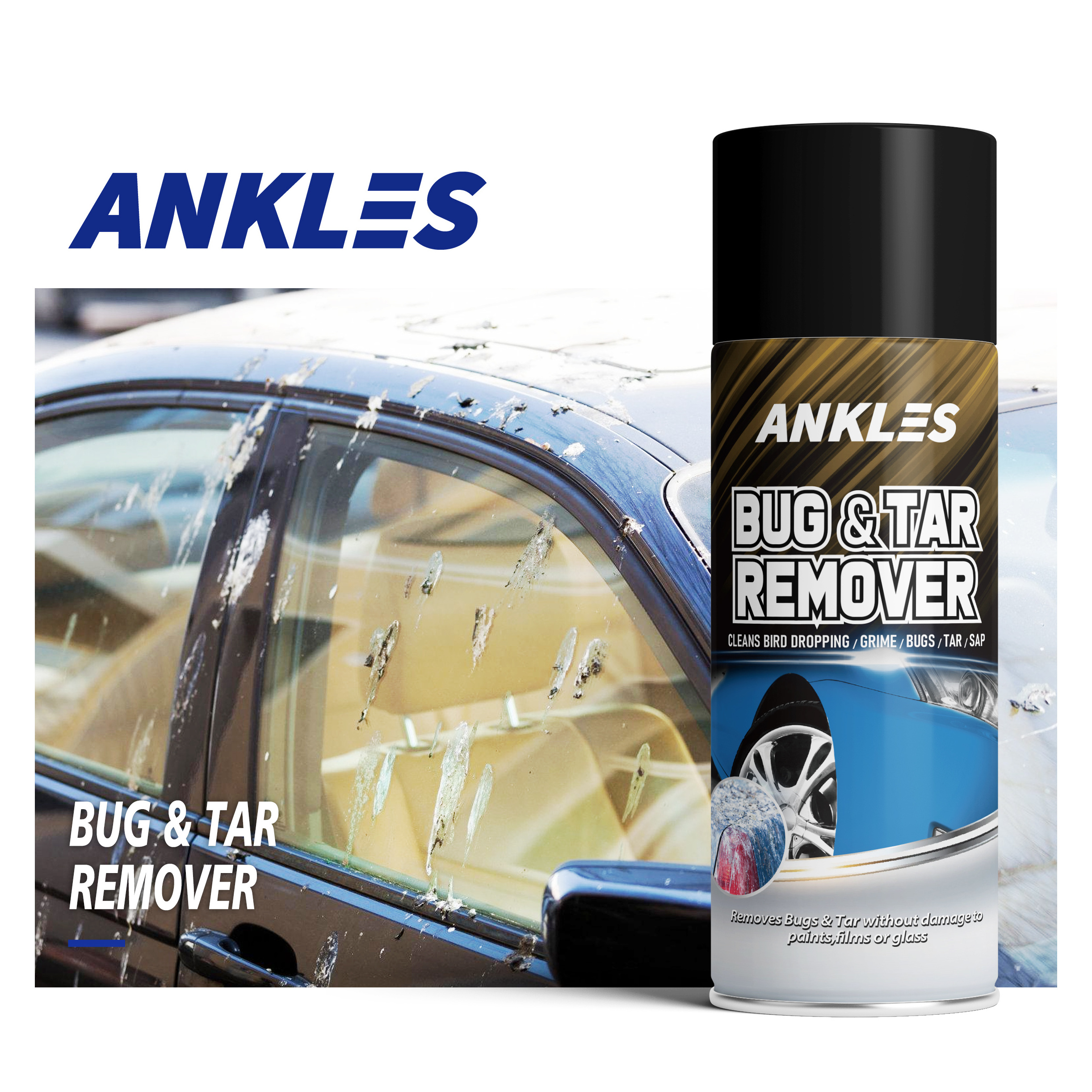 ANKLES Car Care Surface Shine Protect Wash Cleaning Stain Asphalt Cleaner Auto Bug & Tar Remover Cleaning Spray