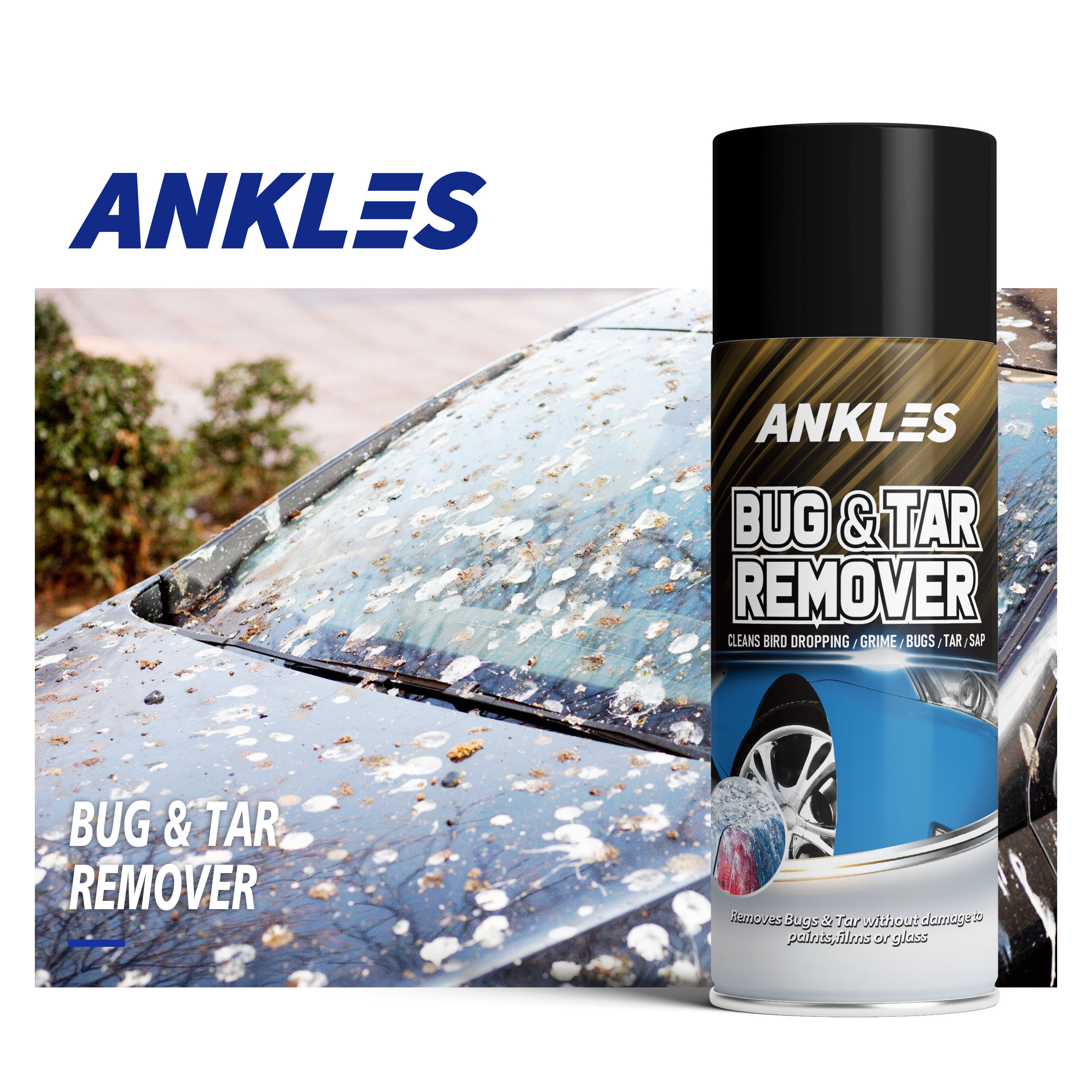 ANKLES Car Care Surface Shine Protect Wash Cleaning Stain Asphalt Cleaner Auto Bug & Tar Remover Cleaning Spray