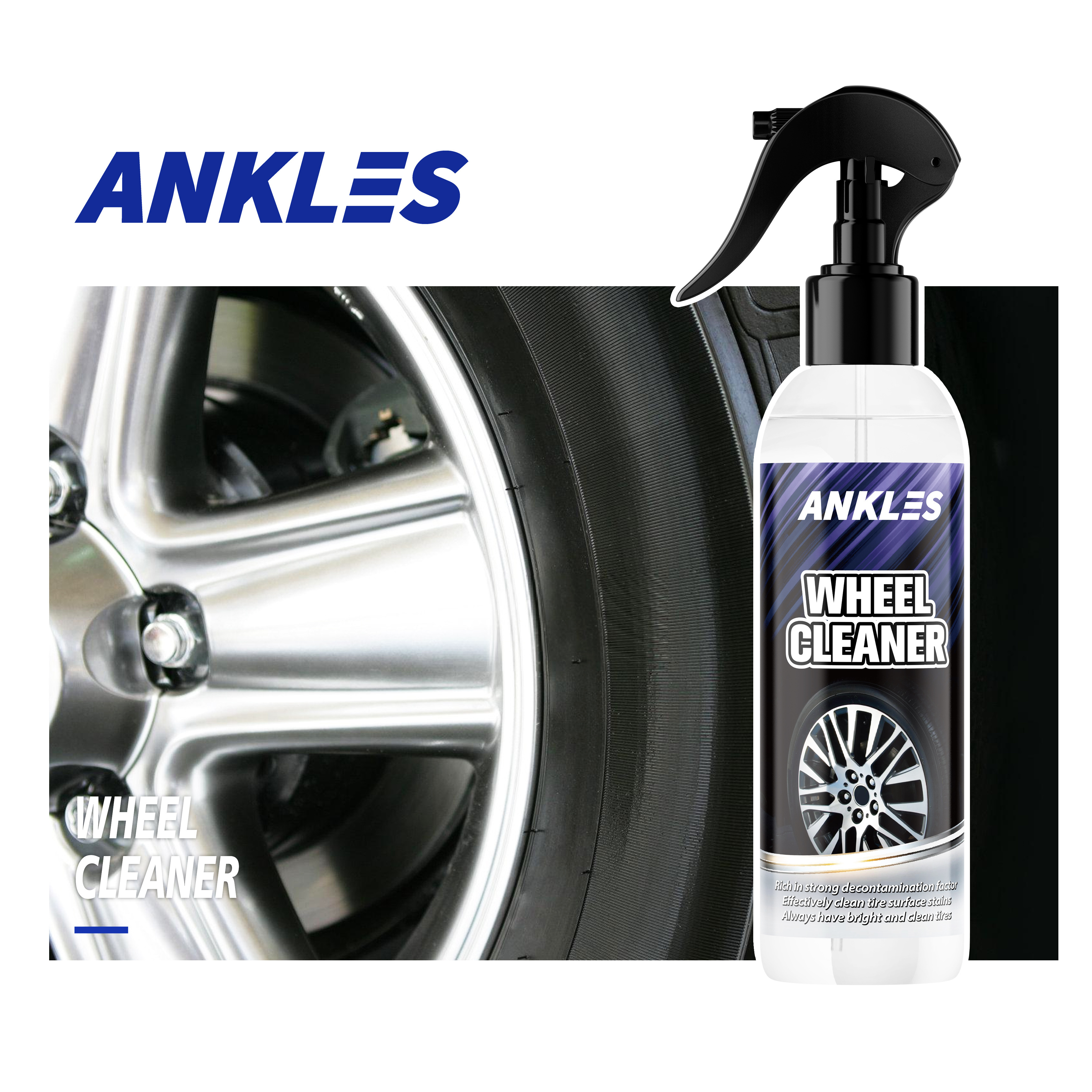 ANKLES wholesale custom foam tire shine car care tyre polish tire wheel cleaner