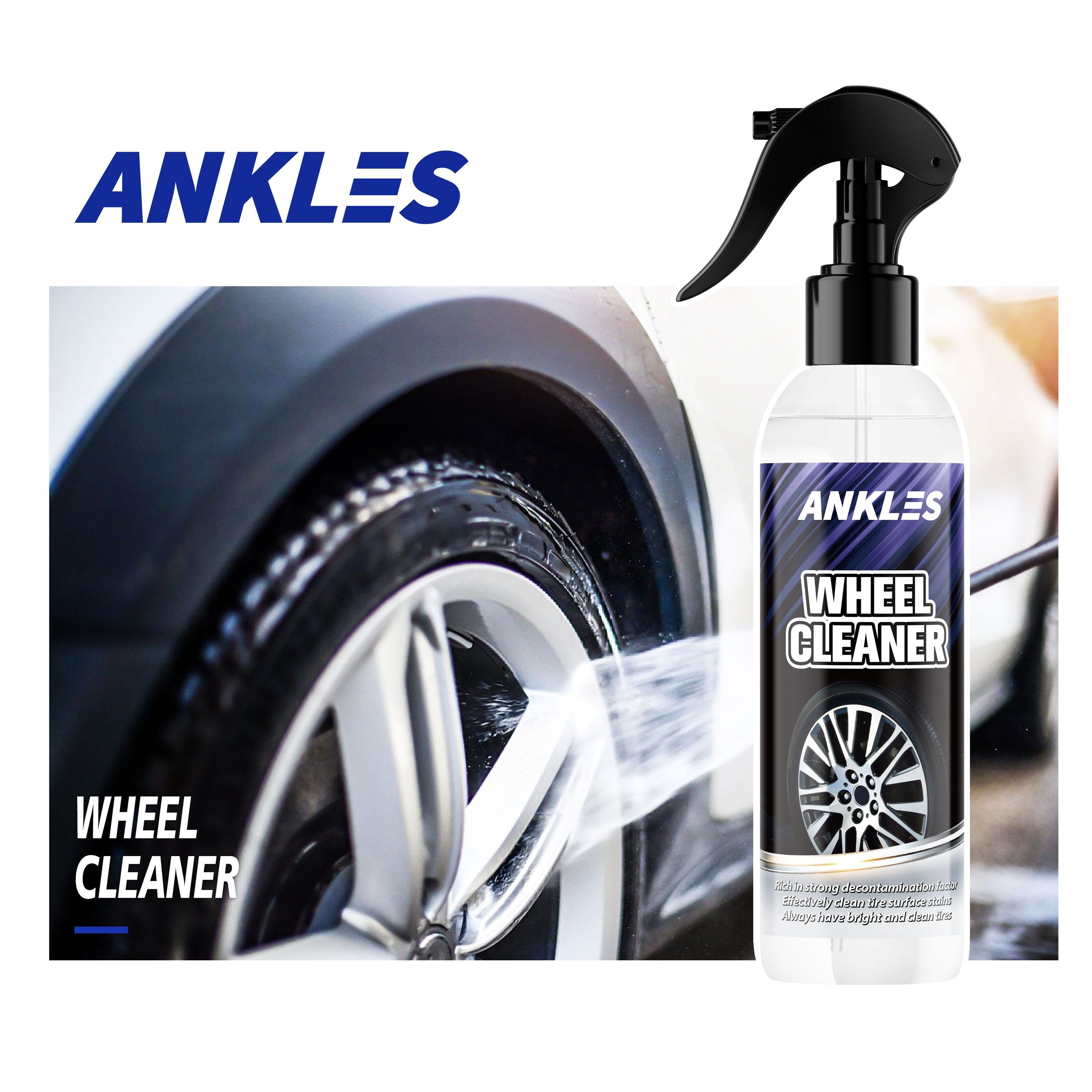 ANKLES wholesale custom foam tire shine car care tyre polish tire wheel cleaner