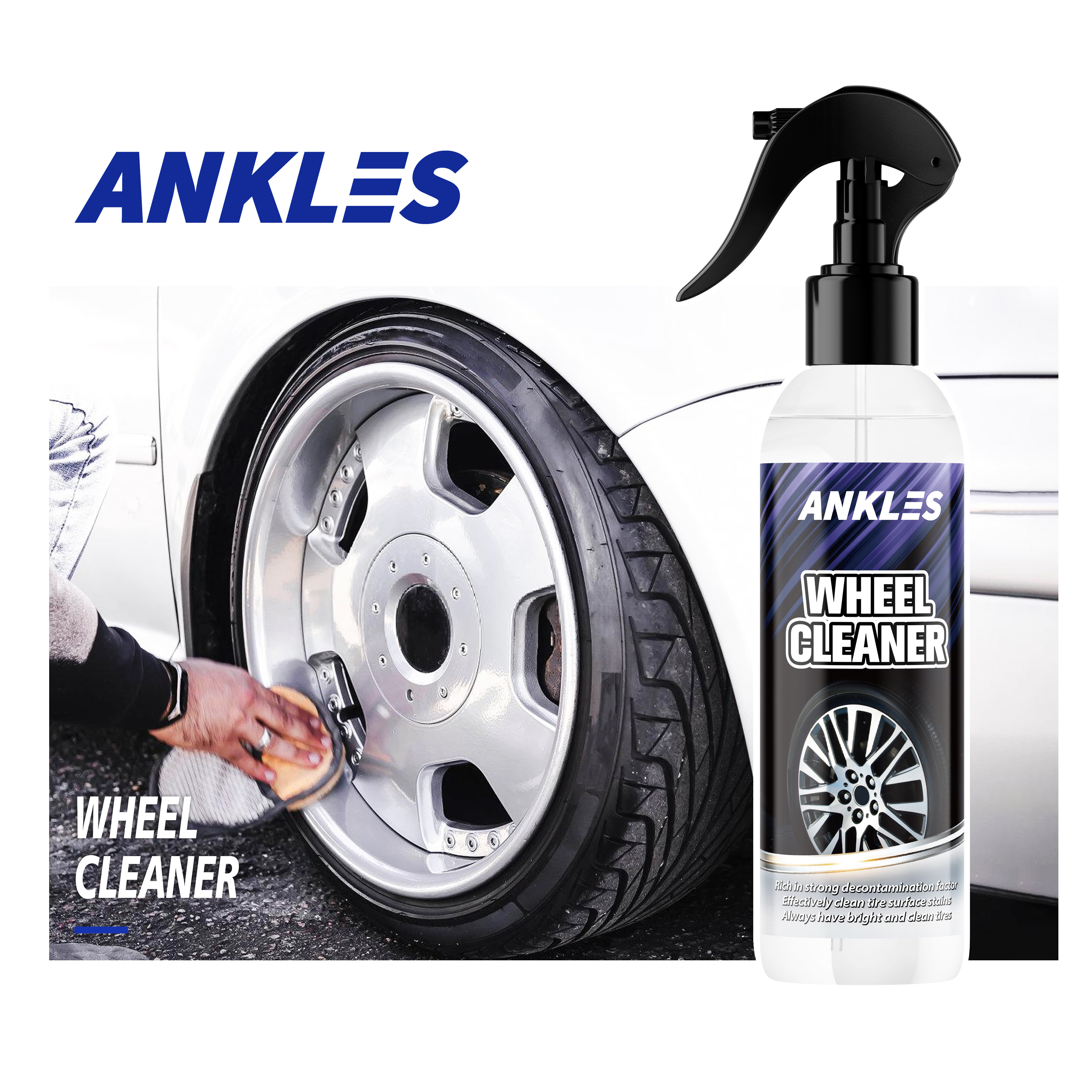 ANKLES wholesale custom foam tire shine car care tyre polish tire wheel cleaner