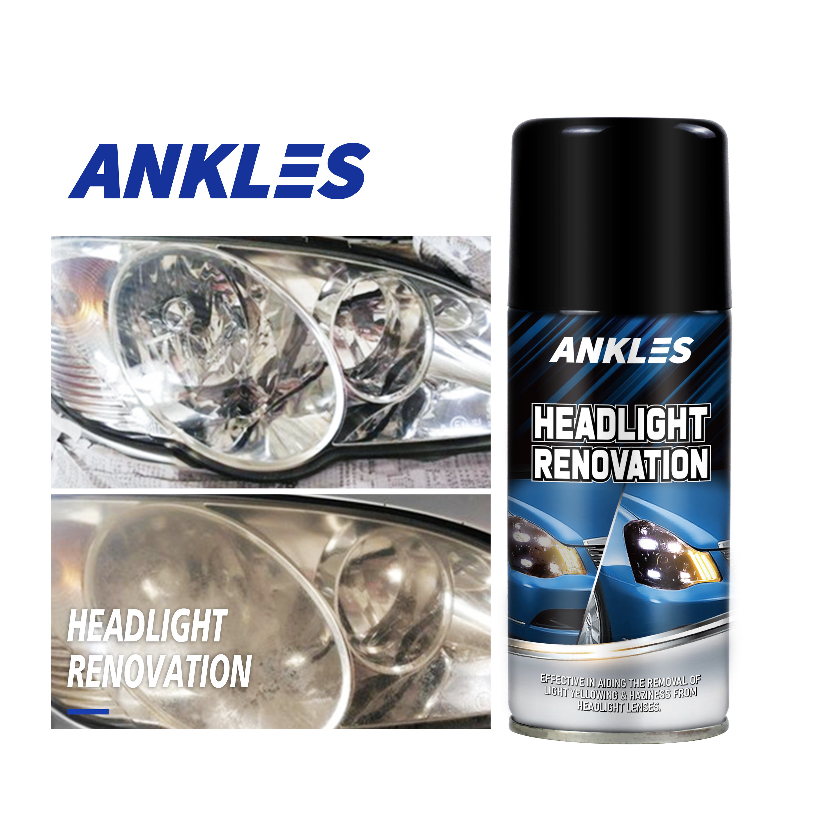 ANKLES Best Seller Car Care Renew Liquid Plastic Lamp Lens Cleaner & Polish Car Headlight Restoration Kit