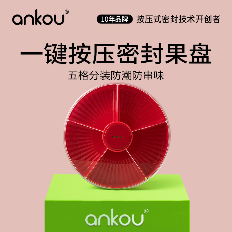 ankou Party supplies Storage Tray Rotating Salad Snack Nuts  Candy Dish box Plate Bowl Fruit Plastic  wedding compote with lid