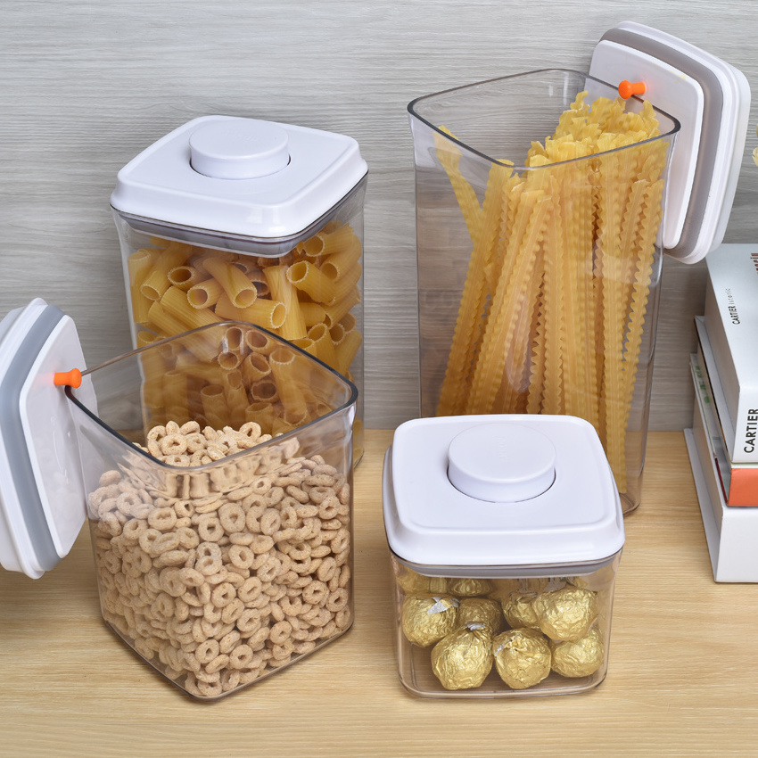 Household cereal rice flour kitchen supplies storage tank airtight food storage container jar household plastic cereal dispenser