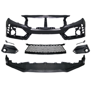 High quality side skirt rear diffuser hood front bumper kit body kit for Honda civic 2019 2021 upgrade to Type R