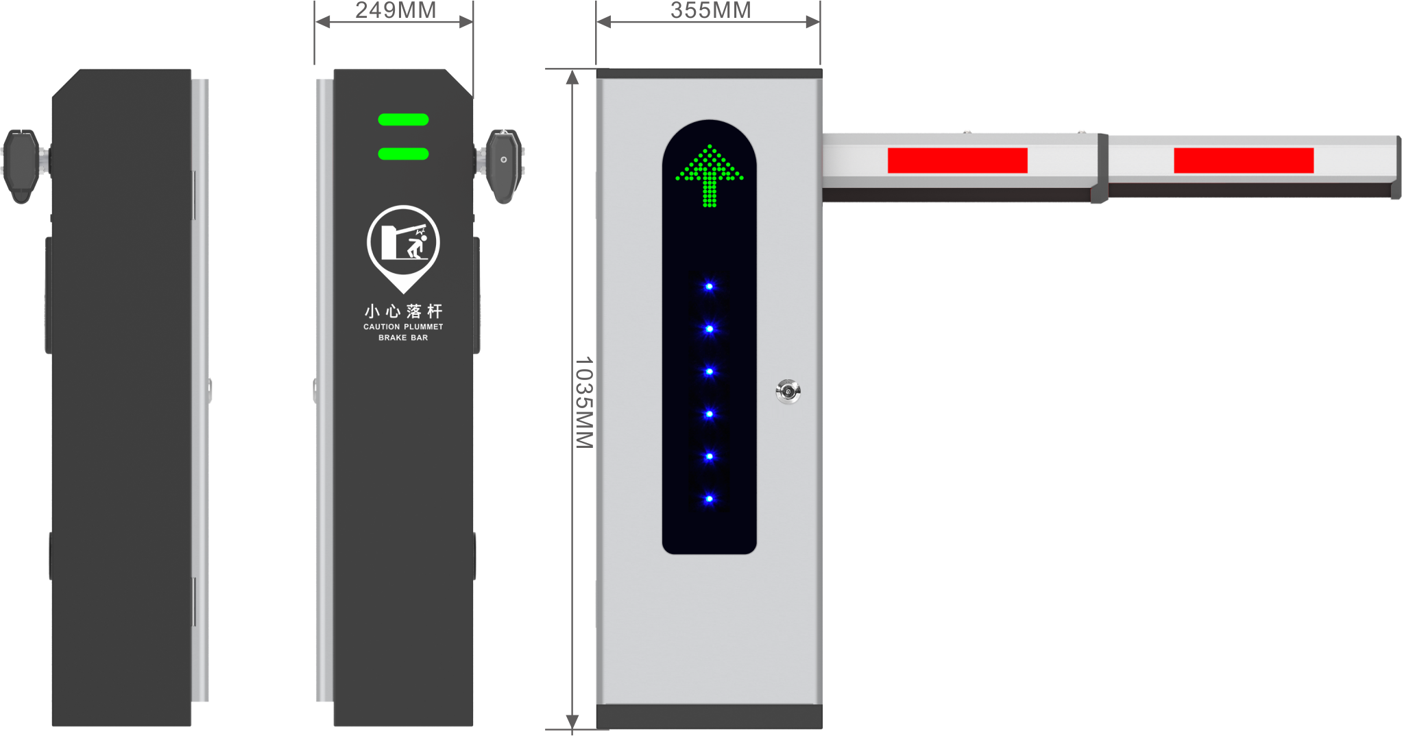 AC220V/110V Automatic Boom Barrier RFID Reader Parking Boom Barrier Gate