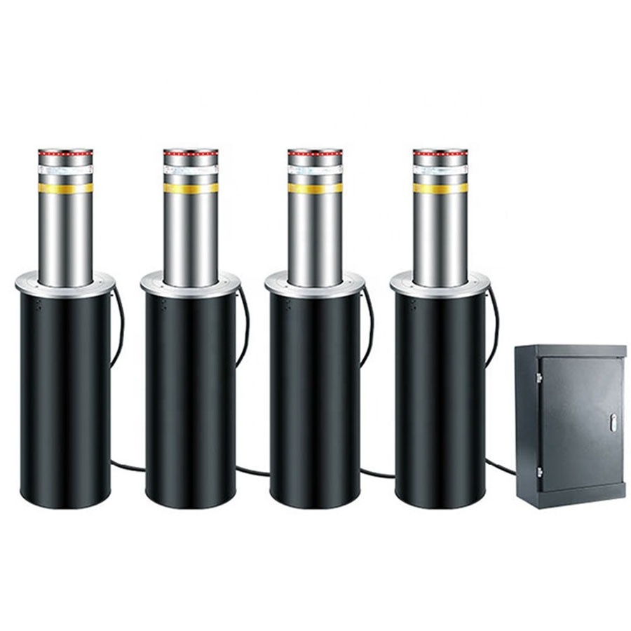 304 Stainless Steel Bollard Automatic Rising Post Hydraulic Lifting Price Remote Control Parking Bollards Outdoor