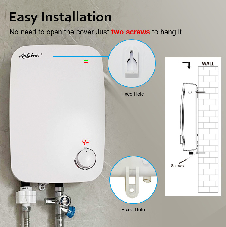 Anlabeier normal thermostat water heater 220v best brand best quality instant electric water heater for cold weather