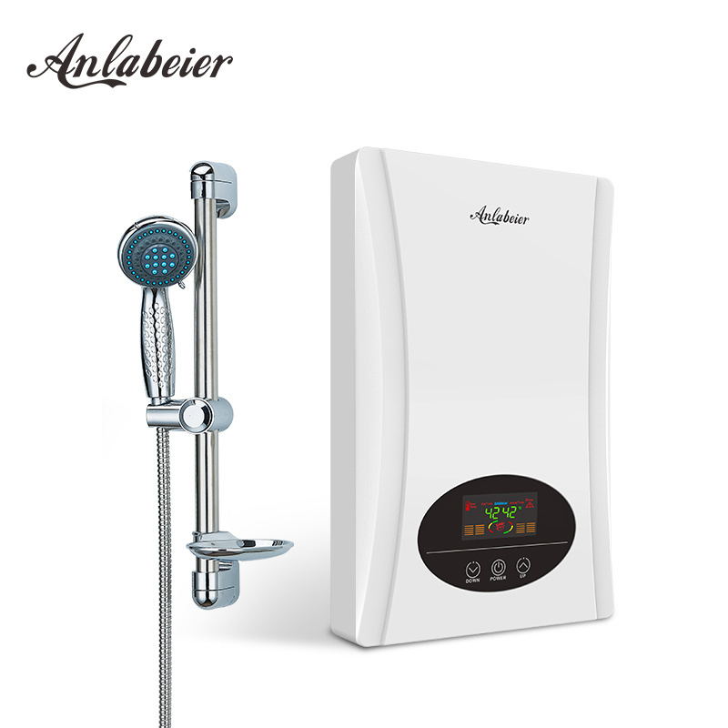 low-power malaysia 220V 50hz mini shower special slim wall panel bathroom 110 volt tankless water heater