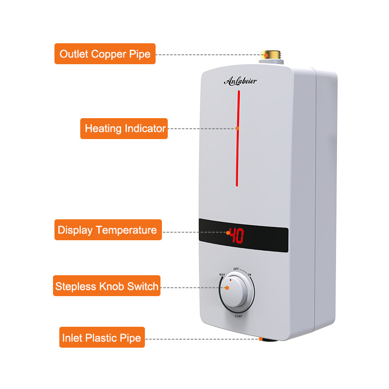 portable 220v 5000w small instant bathroom electric water heater 110v instant mini water heater