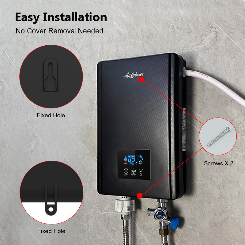 under sink portable hot water heater temperature sensor thermostat electric tankless water heater