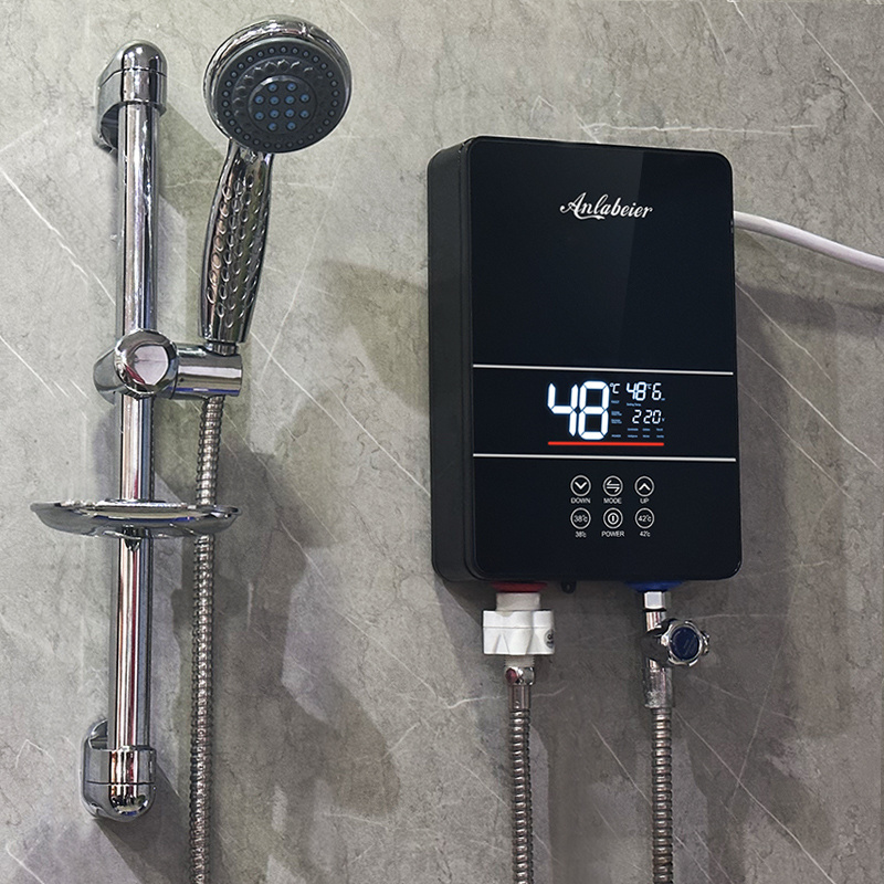 Original Manufacturer Anlabeier Brand CB certified Fast hot electric shower instant LED digital display 6kw water heater