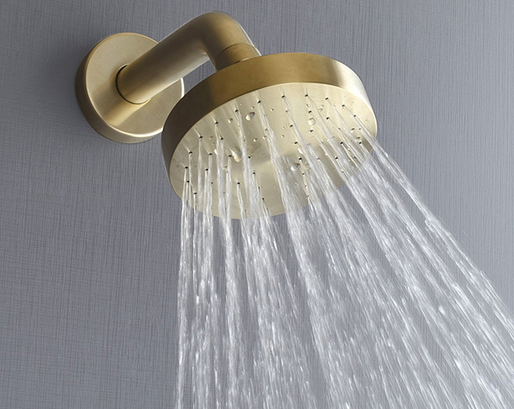 European Brushed Gold Hot Cold Brass Single Function Wall Mounted Shower Trim Kit Shower Faucet Set with Valve