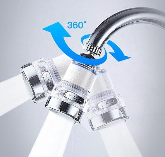 360-Degree Rotatable Water Saving Swivel Faucet Extension Kitchen Sink Aerator Filter Adapter Faucet Nozzle Faucet Extender