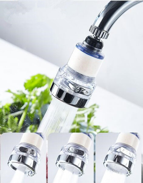 360-Degree Rotatable Water Saving Swivel Faucet Extension Kitchen Sink Aerator Filter Adapter Faucet Nozzle Faucet Extender