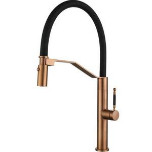 Luxury Rose Gold Black PVC Universal Flexible Neck Water Mixer 304 Stainless Steel Taps  Pull Out  Kitchen Sink Faucets