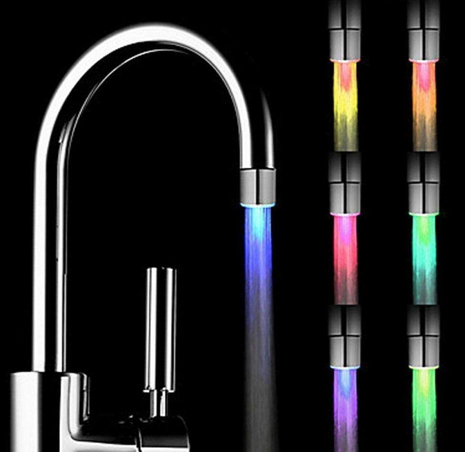 LED Multi 7 Colors Changing Light Kitchen Faucet Spray Head Replacements Parts for Kitchen and Bathroom