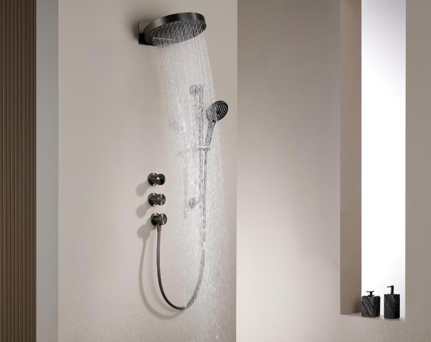 Luxury 3 Function Outlet Rainfall Concealed Wall Mounted  Bathroom Water Shower Faucet Set System Fixtures