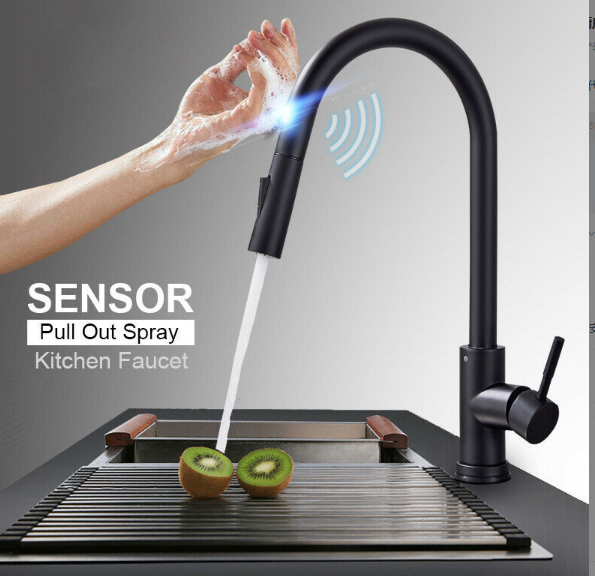 Smart 2 Function Pull Down Water Automatic Stainless Steel Faucet Sink Mixer Taps Touch  Sensor  Activated Kitchen Faucet