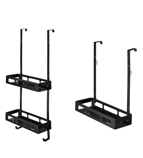 Matte Black Metal Bathroom Shower Storage Hanging Caddy