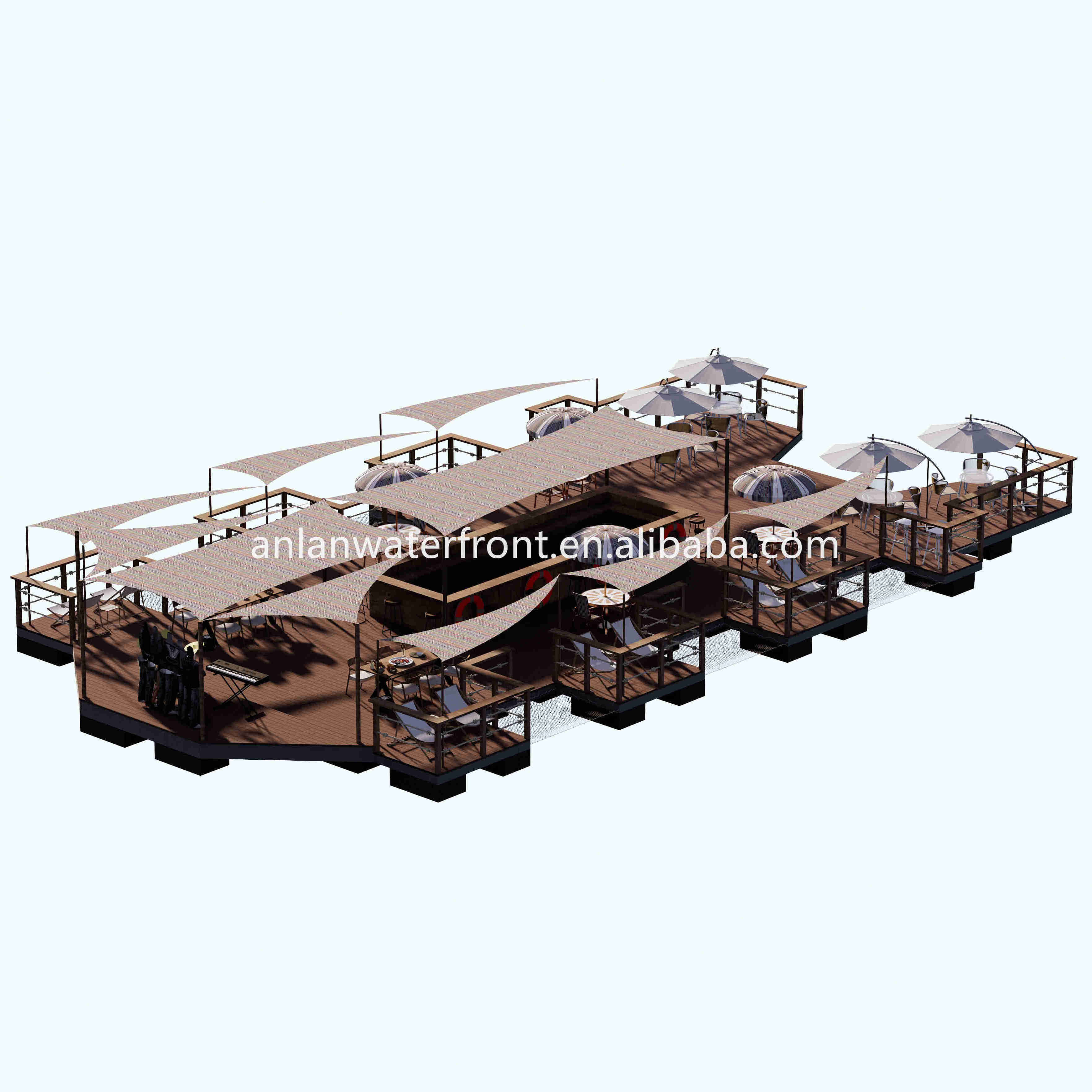 Other Marine Supplies Floating Restaurant Houseboat Floating bar Pontoon Boat Floating Platform