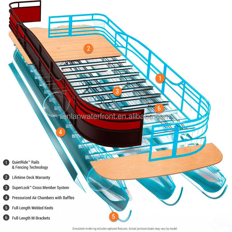 2021 Hot Sale Good Quality Luxury Leisure Sightseeing Party Pontoons Boats For Sale