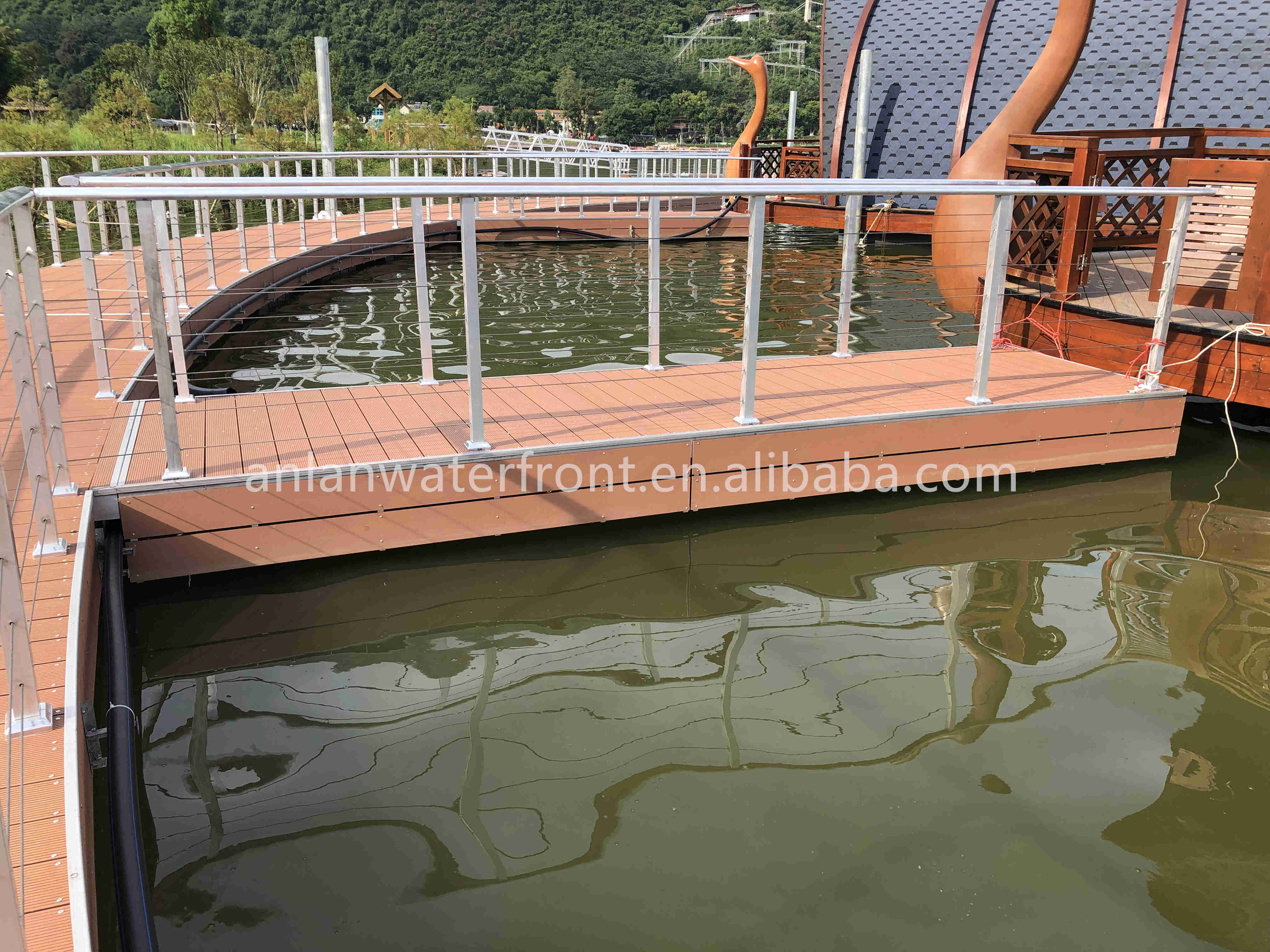 Other marine supplies floating pontoon bridge for house boat pontoon dock floating for sale