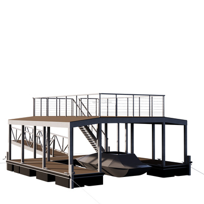 Other Marine Supplies Aluminum Pontoon Boathouse Floating Houseboat Jet Ski Floating Dock