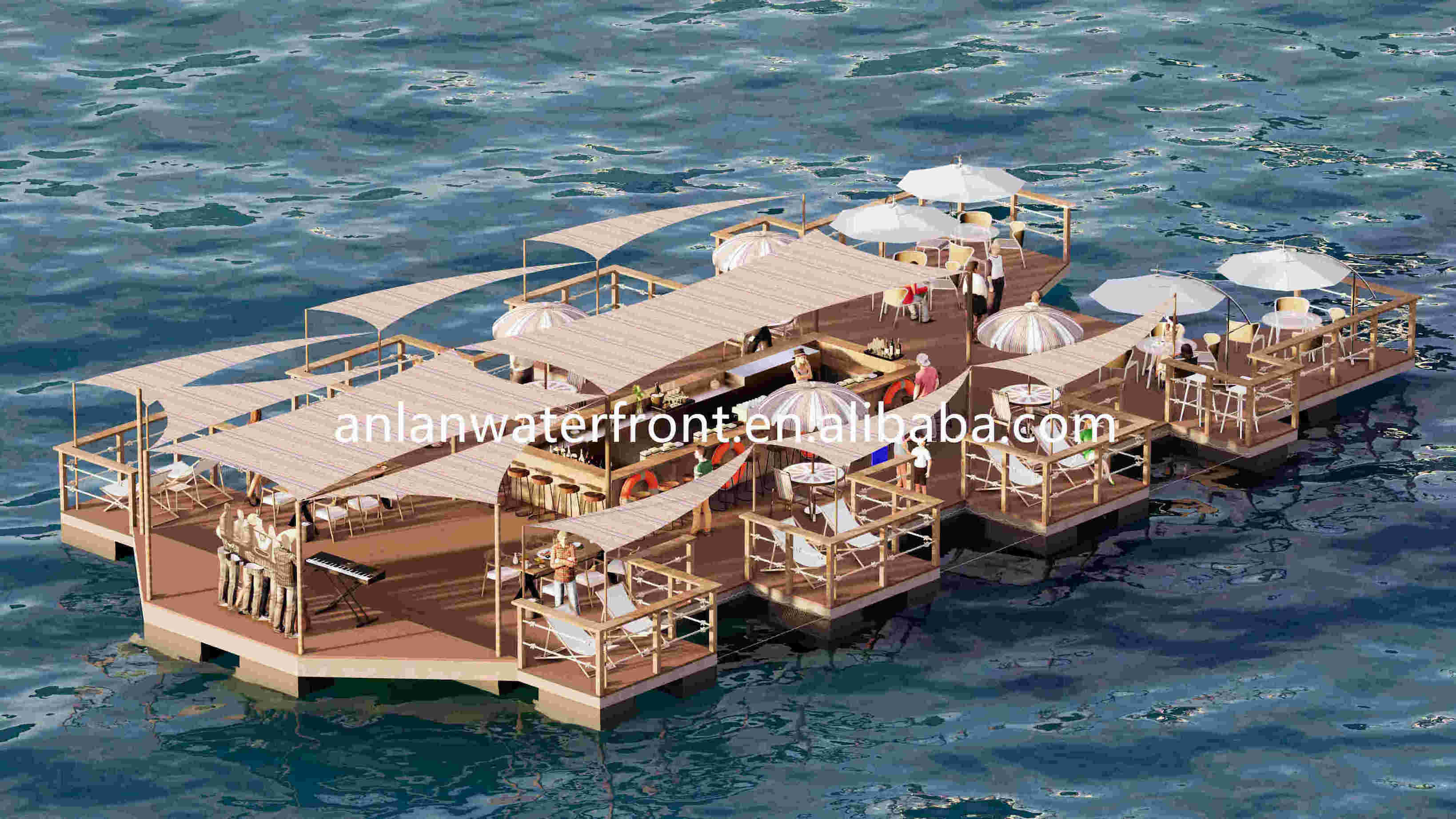 Other Marine Supplies Floating Restaurant Houseboat Floating bar Pontoon Boat Floating Platform