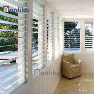 Anlike Wholesale Bathroom Ventilation Grill Aluminum Glass Blades Louvre Shutters Window With Insect Screen