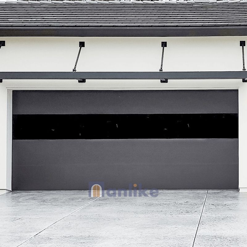 Anlike Smart Automatic Luxury Mirror Glass Overhead Panel Lift Remote Control Modern 9x8 9x7 Double Garage Door