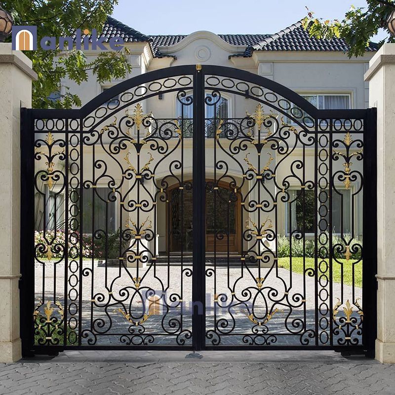 Anlike Luxurious Garden Villa Antique Design Entry Electric Modern Driveway Cast Wrought Iron Gate