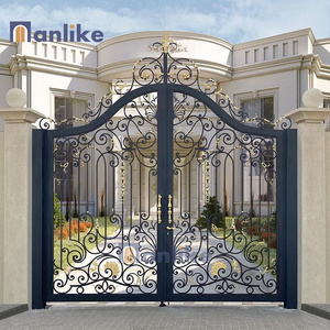 Anlike Private Main Exterior Anti Corrosion Custom Driveway Steel Cast Swing Wrought Iron Gates For Houses